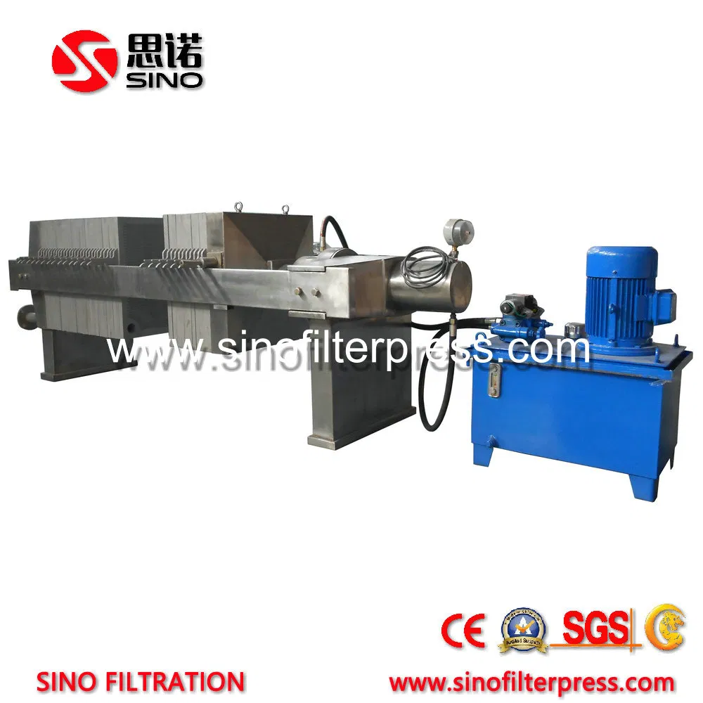 Hydraulic Manual Stainless Steel Plate Frame Filter Press