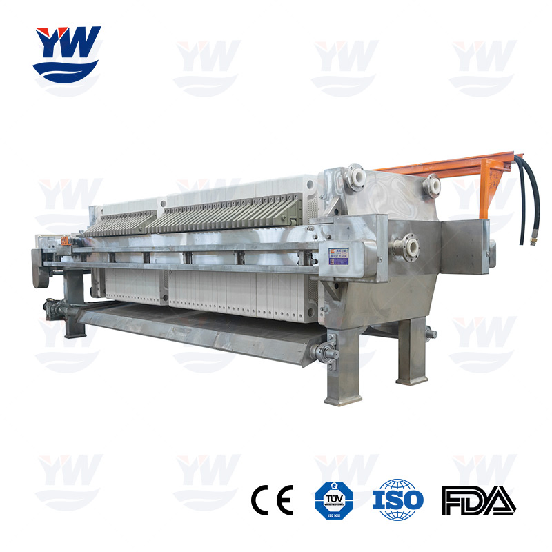 Fully Automatic Stainless Steel Coated Beam Chamber Plate Filter Press for Wastewater Treatment / Industrial Recessed Filter Press / Membrane / Plate and Frame