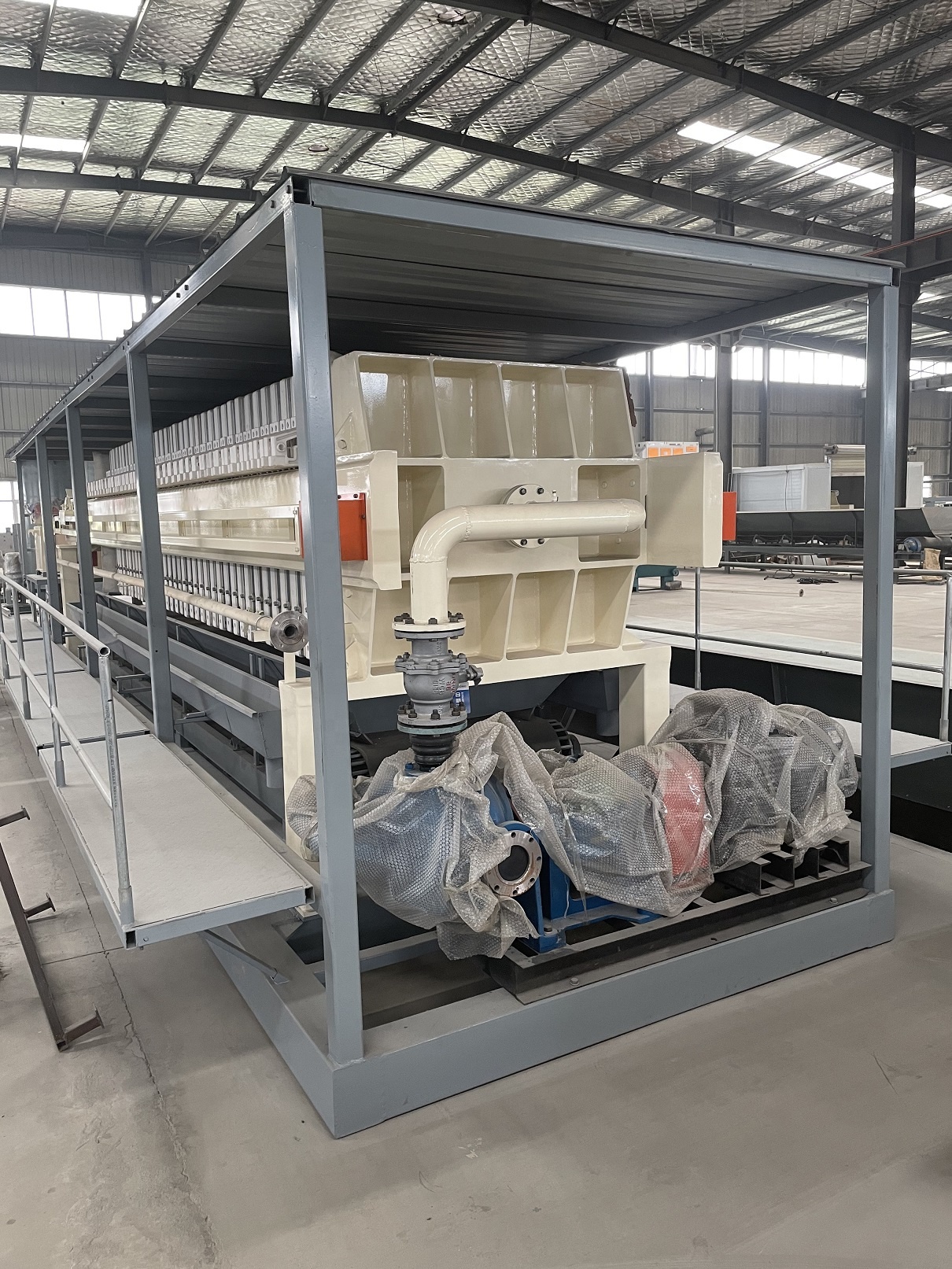 Automatic Industrial Hydraulic Sludge Dewatering Membrane Filter Press with Belt Conveyor