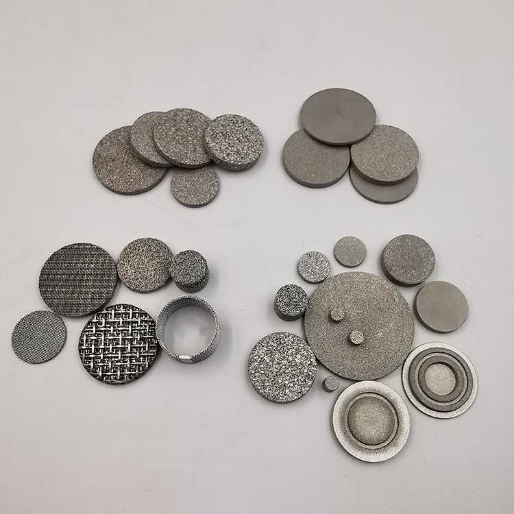 0.5-100 Micron 304 316L Stainless Steel Sintered Filter Porous Plate Metal Powder Disc Filter