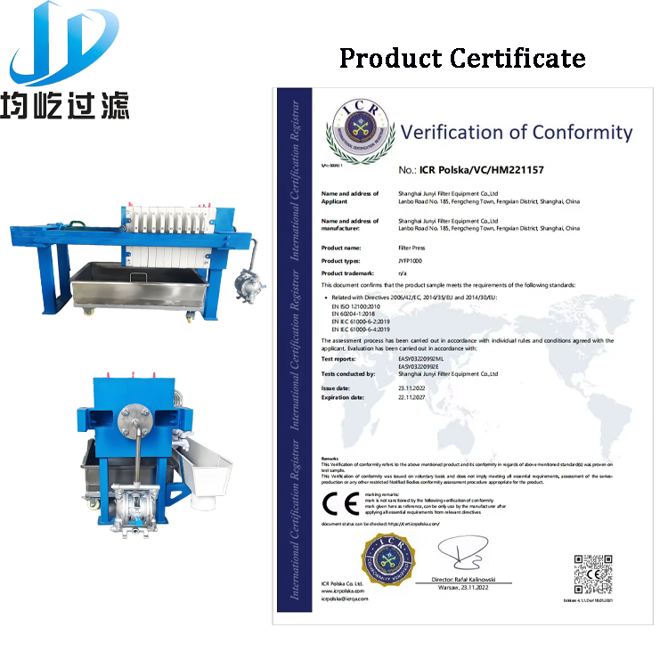 2026 New Customized Small Manual Hydraulic Press Filter Press with Pump and Liquid Collection tank