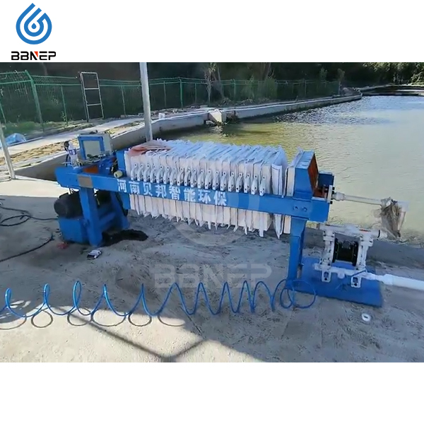 New Automatic Sludge Filter Press Machine With Polypropylene Filter Plate 0.6Mpa Filtration Pressure For Mud Sewage Treatment