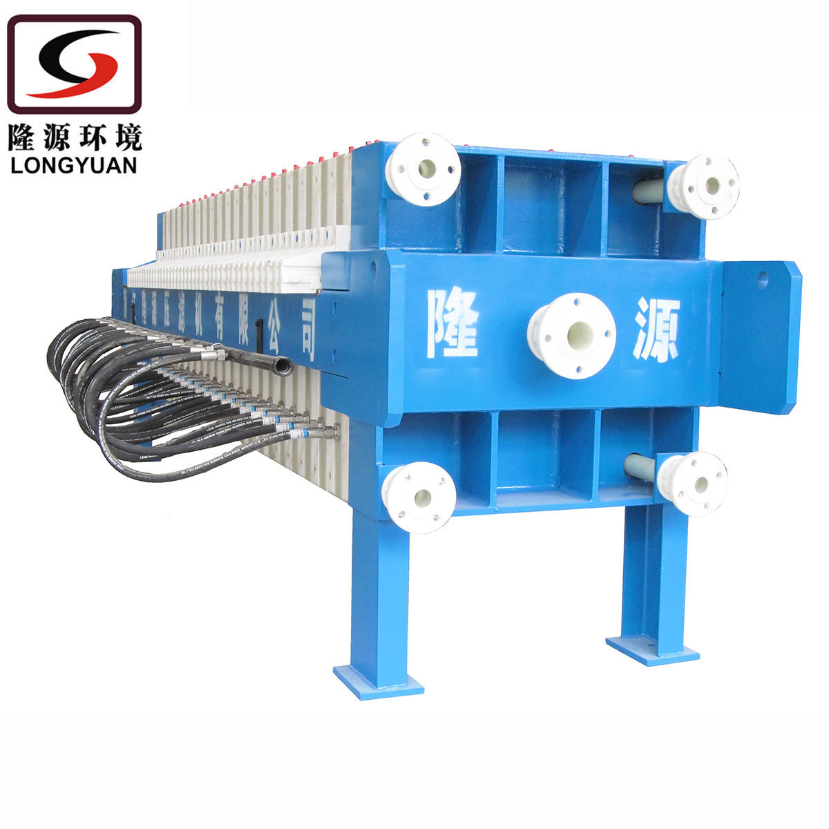 Zhejiang Longyuan 800 Series PP Hydraulic Filter Press of Solid Liquid Separation Equipment