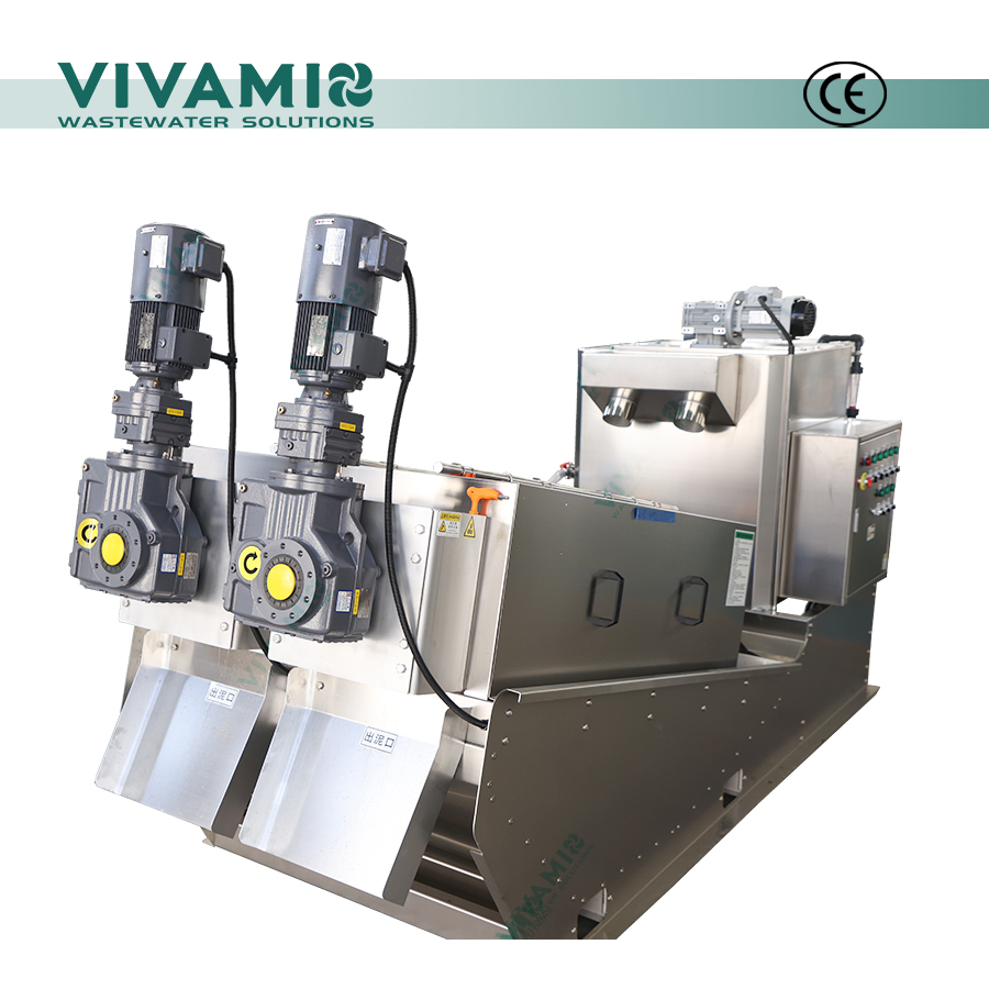 Energy Saving Spiral Filter Press Dehydrator Automatic Screw Press for Dewatering Applications