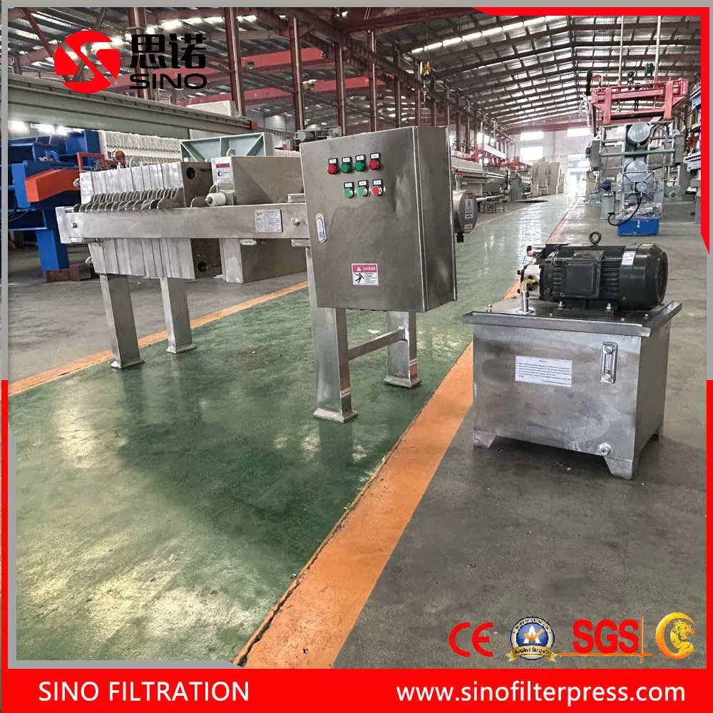 Sino Hydraulic Manual Stainless Steel Plate Frame Filter Press