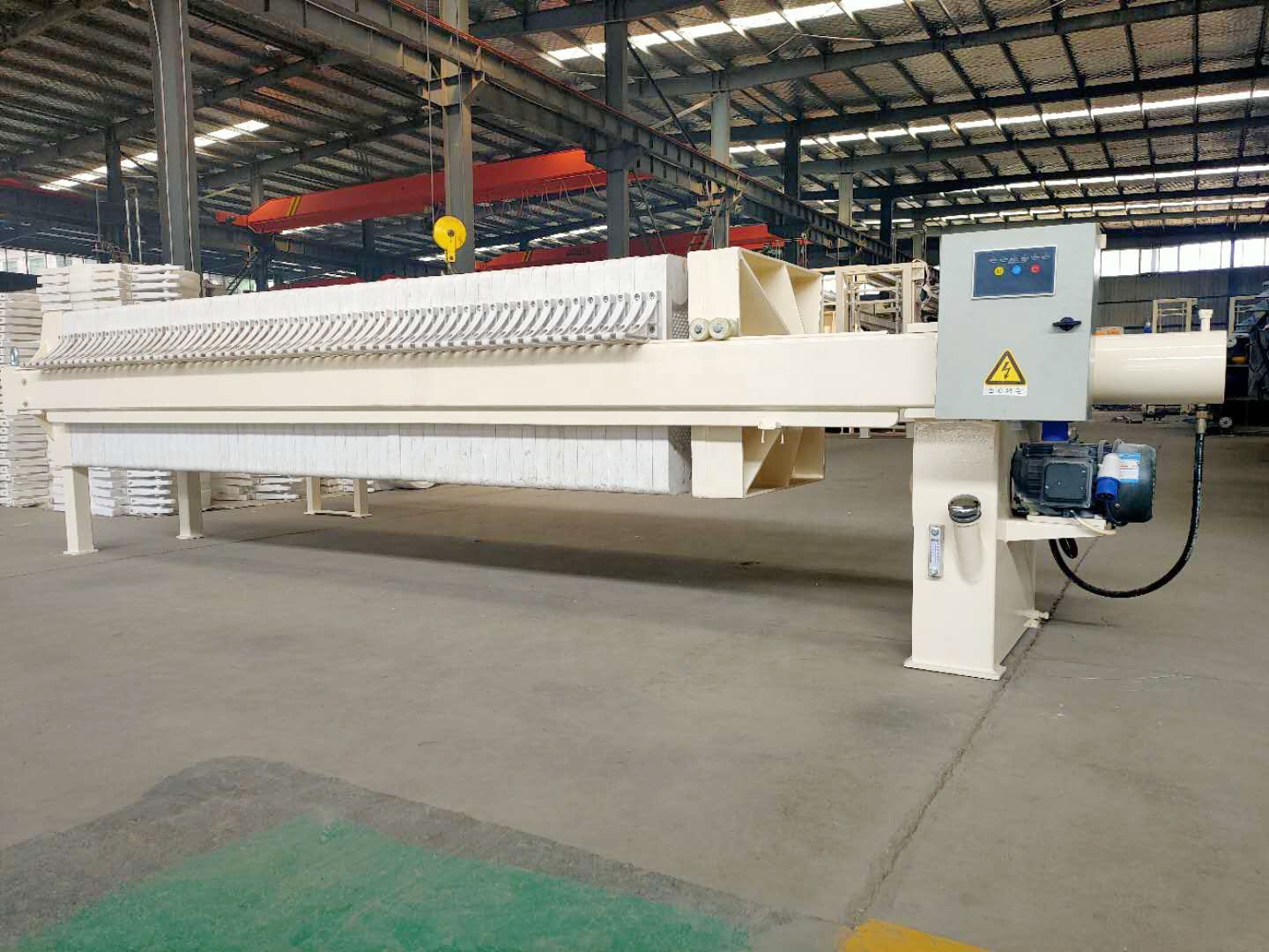 870*870mm Filter Plate Size Electric Control Hydraulic Type PP Recessed Plate Filter Press for Alga