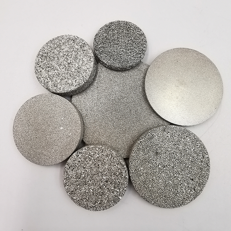 0.5-100 Micron 304 316L Stainless Steel Sintered Filter Porous Plate Metal Powder Disc Filter