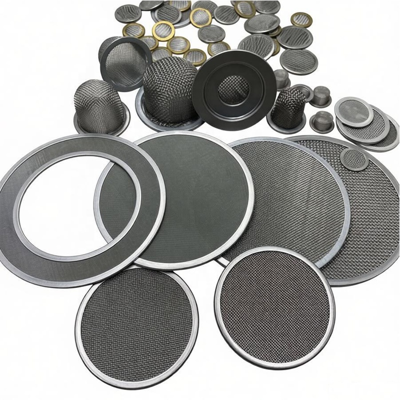 Stock SKLIN 304/316 Stainless Steel Sintered Mesh Discs Multi-Layer Filter Disc Silencer Filter Flame Arrester Mesh 1 Year