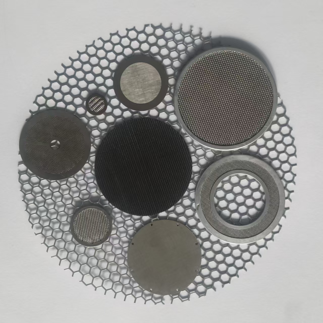 304 316 Stainless Steel Disc Metal Braided Wire Mesh Filtered Water Vent Filter Mesh Disc Screen Plate