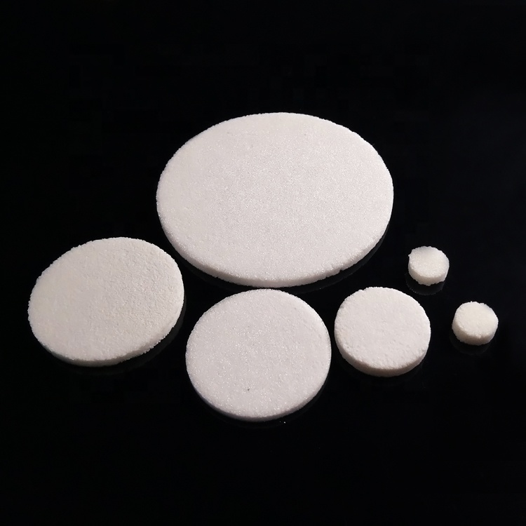 High Purity G1-G5 Quartz Fiber Microporous Membrane Filter Sintered Disc Frits Filter Plate High Temperature Cutting