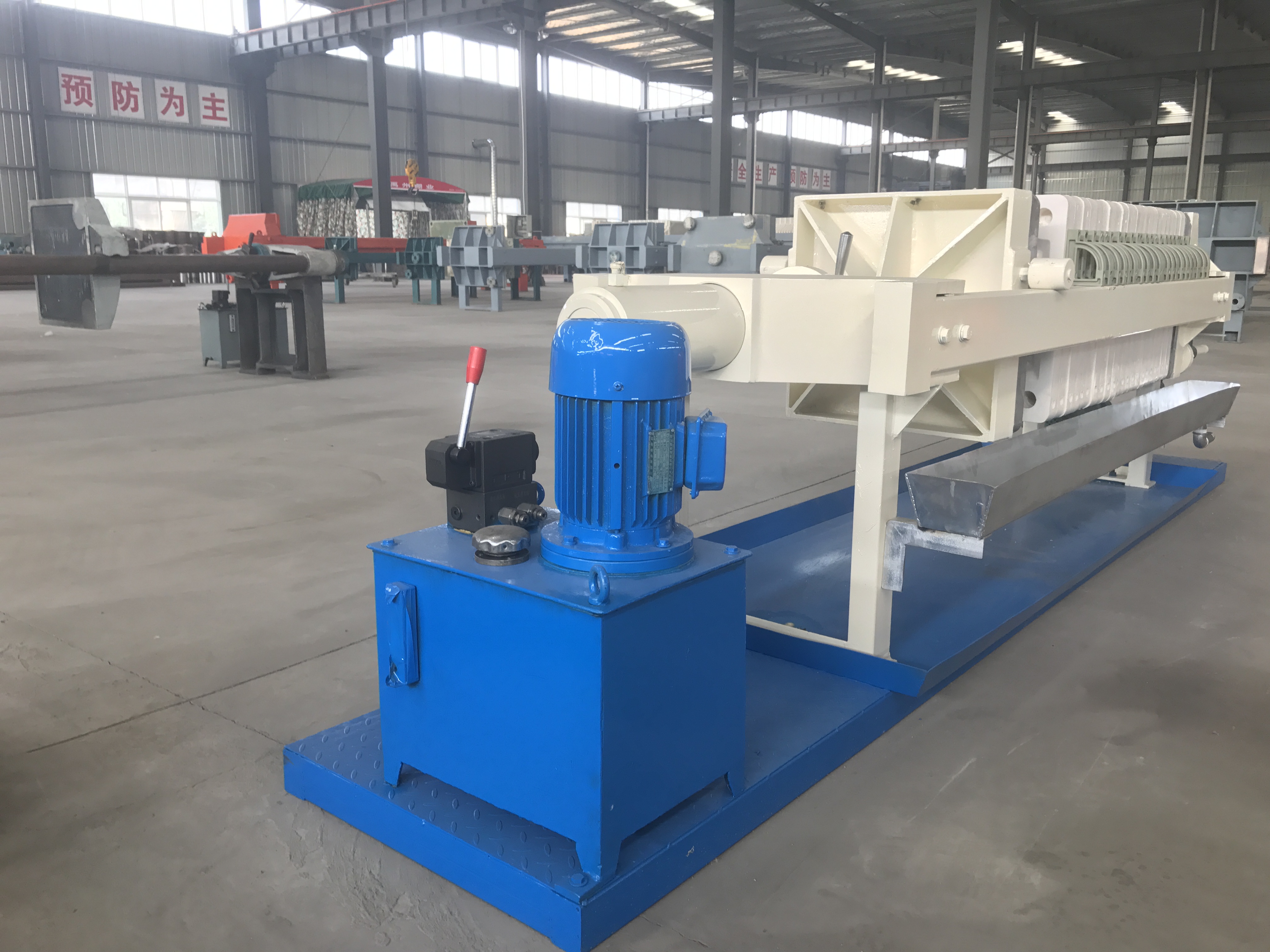 870*870mm Filter Plate Size Electric Control Hydraulic Type PP Recessed Plate Filter Press for Alga