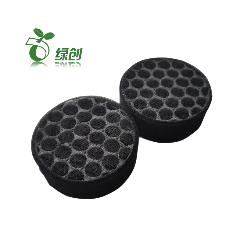New Lvchuang Customized Circular Activated Carbon Cartridge Filter Plastic Honeycomb Pre-Air Filter For Odor Removal 3 Months