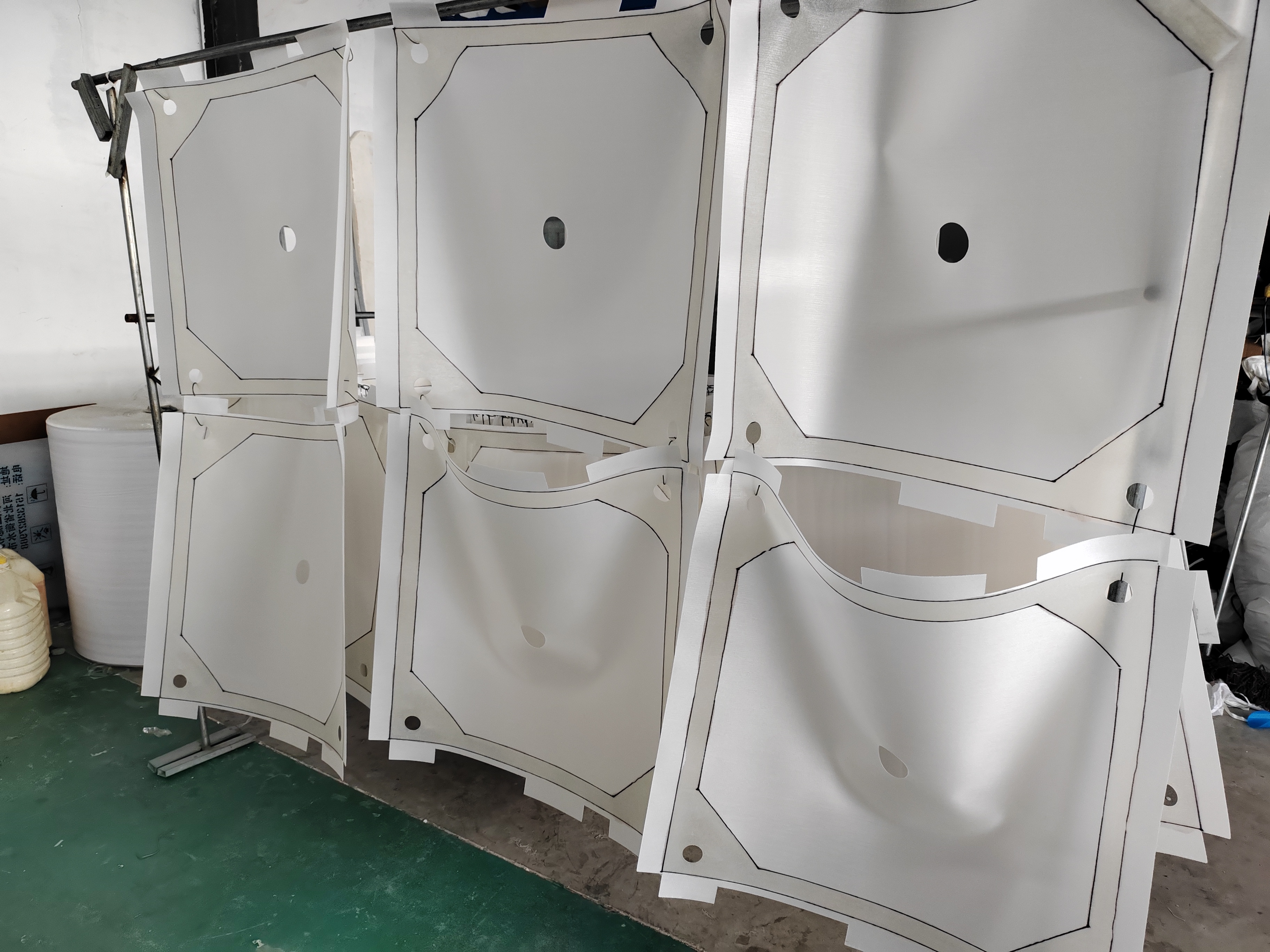 320-2000mm Size High Press Membrane Chamber Recess Filter Diaphragm Plate Enhanced Pp Filter Plate
