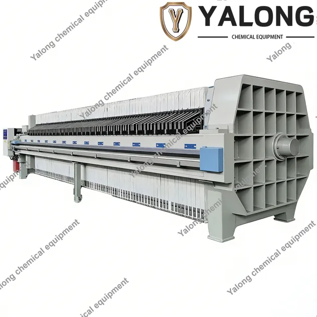 Left elevation view of sand filter press