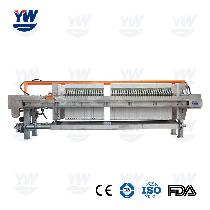 Fully Automatic Stainless Steel Coated Beam Chamber Plate Filter Press for Wastewater Treatment / Industrial Recessed Filter Press / Membrane / Plate and Frame