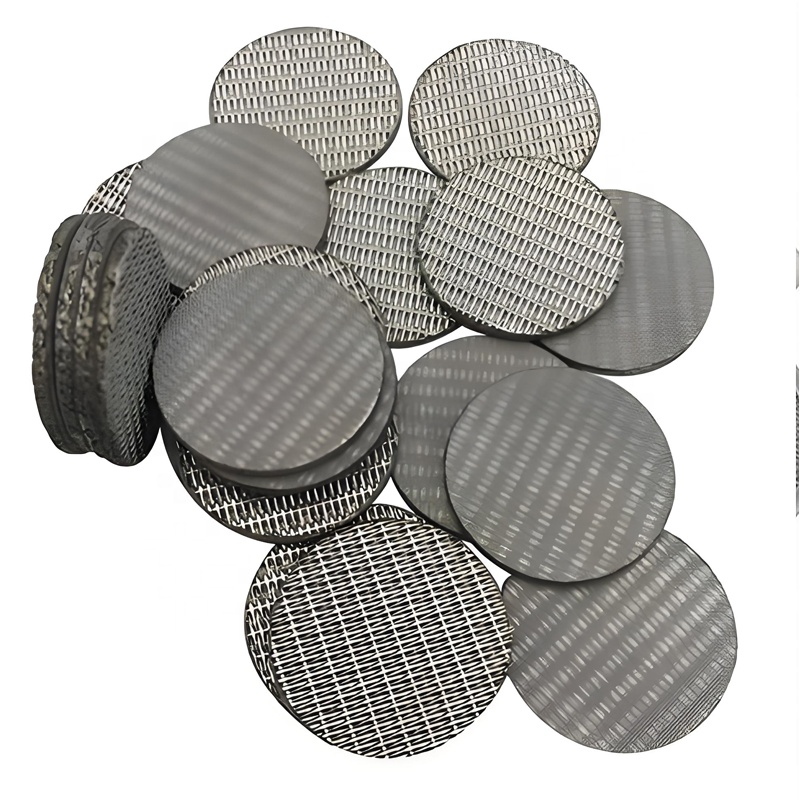 Stock SKLIN 304/316 Stainless Steel Sintered Mesh Discs Multi-Layer Filter Disc Silencer Filter Flame Arrester Mesh 1 Year
