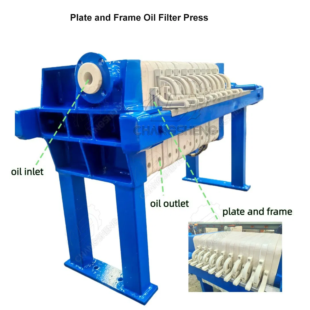 400-500kg/H 500kg-1000kg/H Auto Hydraulic Plate and Frame Oil Filter Press Edible Oil Palm Kernel Oil Filter Press