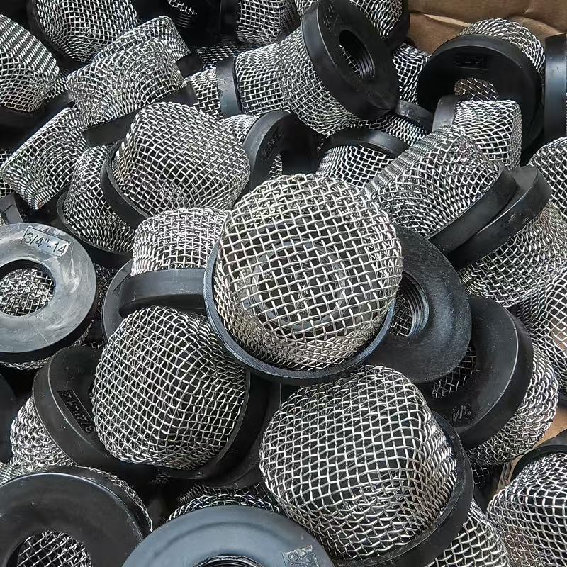 High Quality 304/316 Stainless Steel Mesh Strainer Pump Air Filter 3/4 Inch Female Threaded Suction Cup Spray Filter Elements