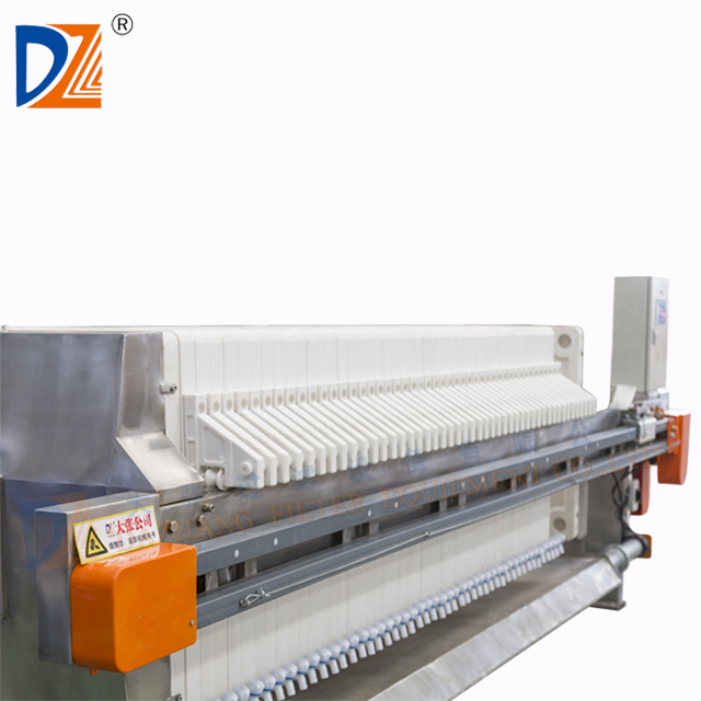 Recessed Chamber Filter Press, PP Plate, Stainless Steel Clad Frame and Hydraulic Tipping Plate for Sludge Dewatering