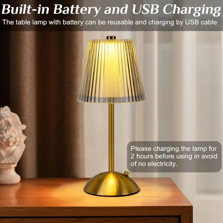 OEM Dimmable Crystal Table Lamp 3 Colors LED Gold Lamp Manufacturer, Manufacturers