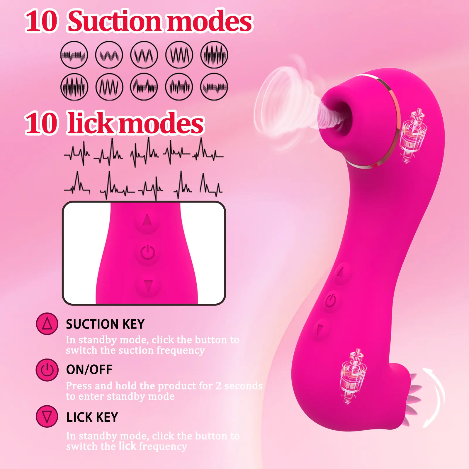 Wholesale Dual-Function Suction and Licking Clitoral Stimulator Supplier, Manufacturers