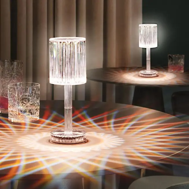 Wholesale Portable Crystal Table Lamp,3 Color Product, Manufacturers