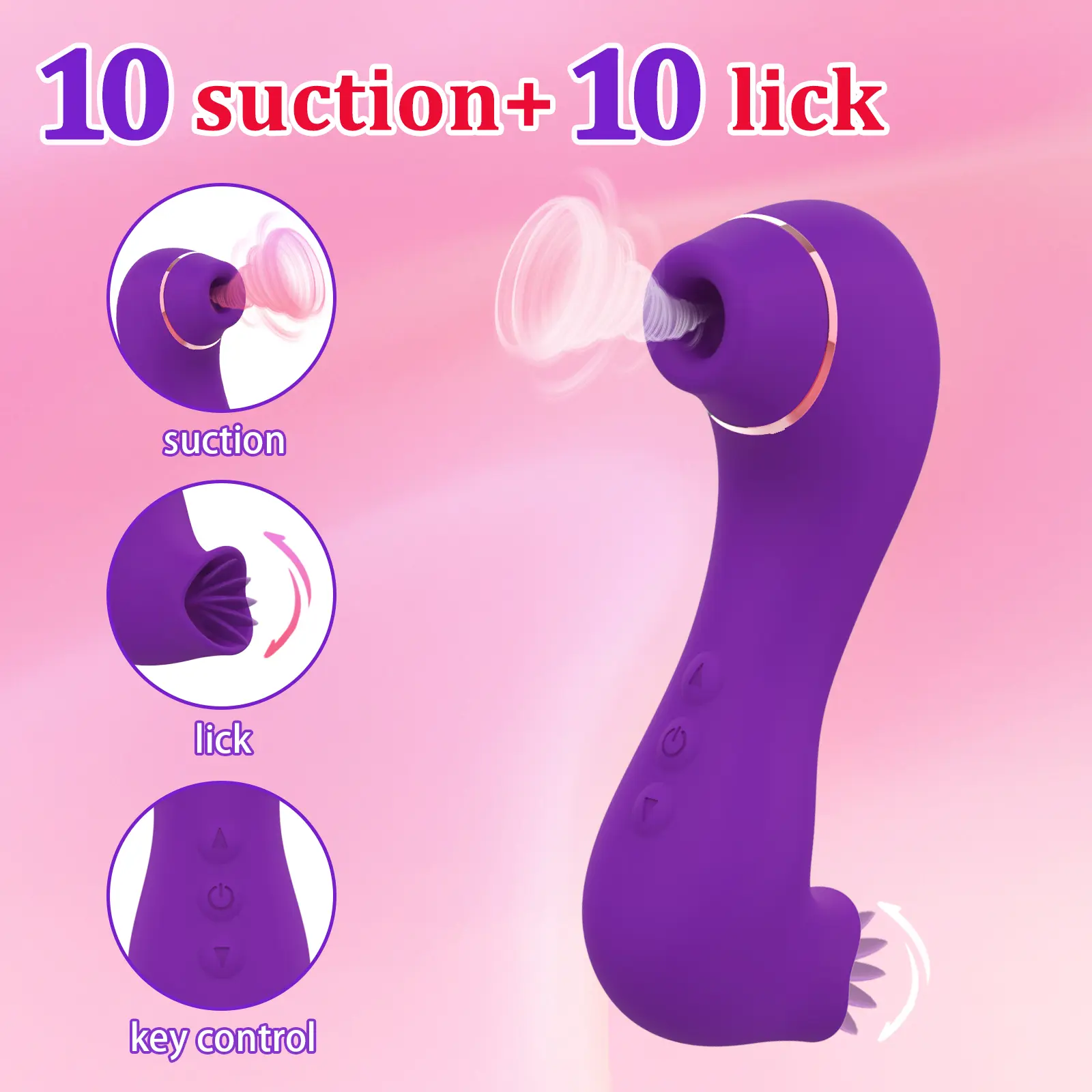 Wholesale Dual-Function Suction and Licking Clitoral Stimulator Supplier, Manufacturers