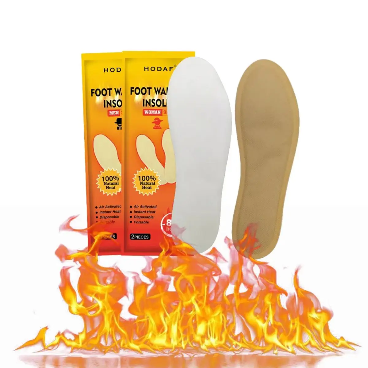 ODM Popular Fast Warm-up disposable foot warmer heats up quickly through self-heating foot insole Manufacturer, Manufacturers