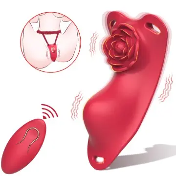 Wearable Panty Vibrator Remote Control Rose Clitoral Stimulator Adult Sex Toy