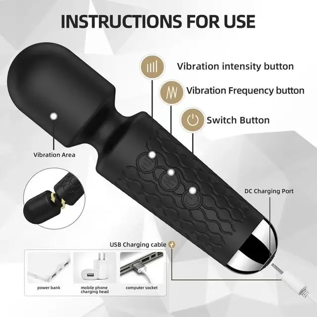 ODM Female Electro Wand AV Vibrator Products, Manufacturers