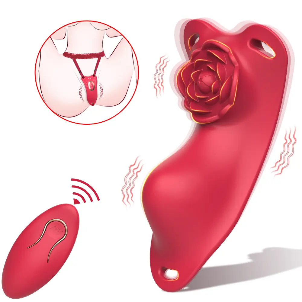 ODM Wearable Panty vibrator Remote Contorl Rose Clitoral Stimulator Adult Sex Toy Factories, Factory