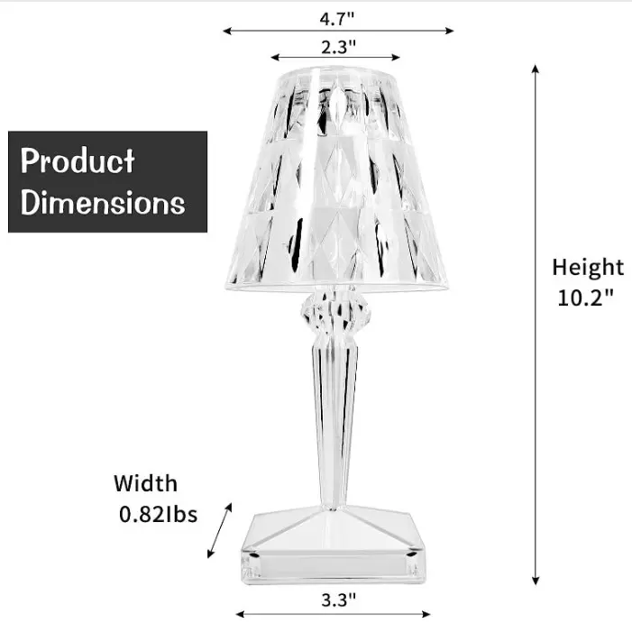 ODM Portable Crystal Diamond Table Lamp with Touch Sensor Suppliers, Supplier