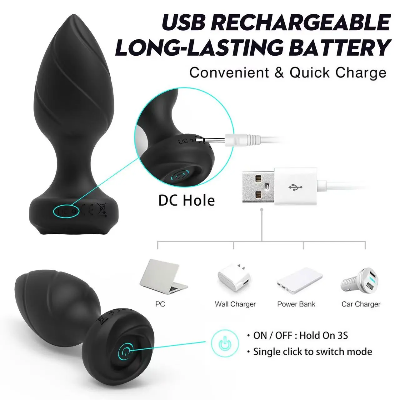OEM Remote Anal Plug Vibrator Butt Plug Adult Sex Toys Manufacturer, Product