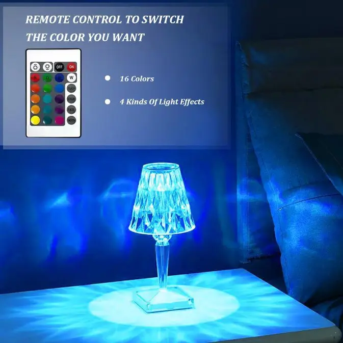 ODM Portable Crystal Diamond Table Lamp with Touch Sensor Suppliers, Supplier