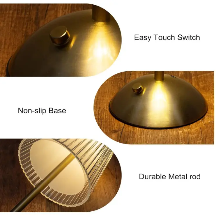 OEM Dimmable Crystal Table Lamp 3 Colors LED Gold Lamp Manufacturer, Manufacturers