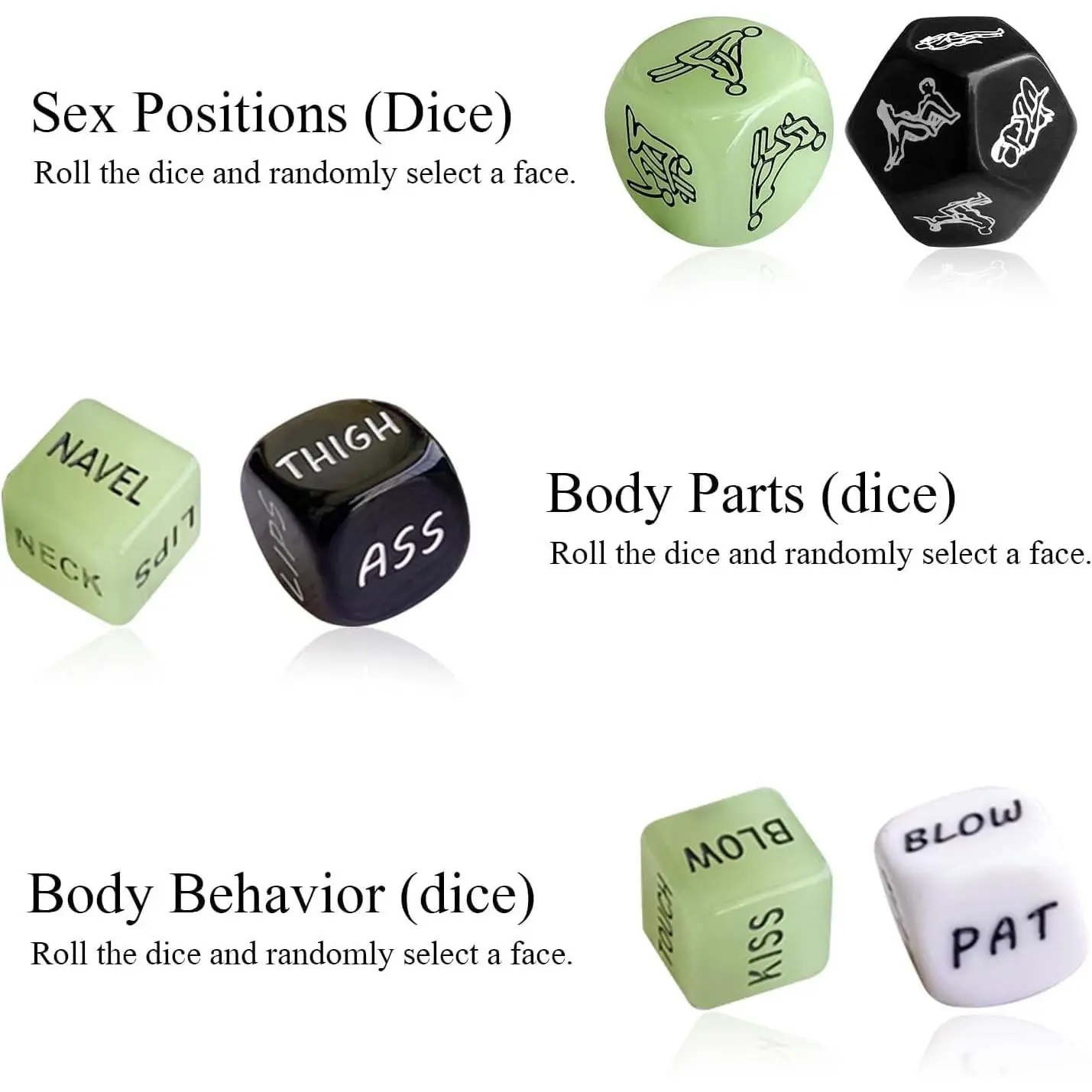 ODM Sex Game Glowing Dice 6 pcs Factory, Suppliers