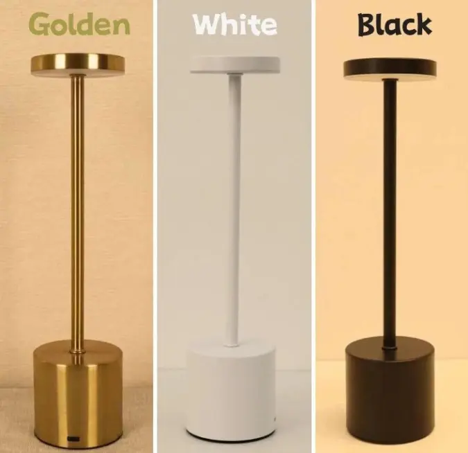 OEM Black/Gold Dimmable Crystal Table Lamp 3 Colors LED Products, Supplier