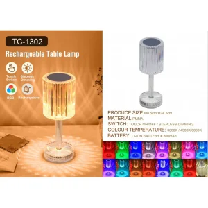 Wholesale Portable Crystal Table Lamp,3 Color Product, Manufacturers