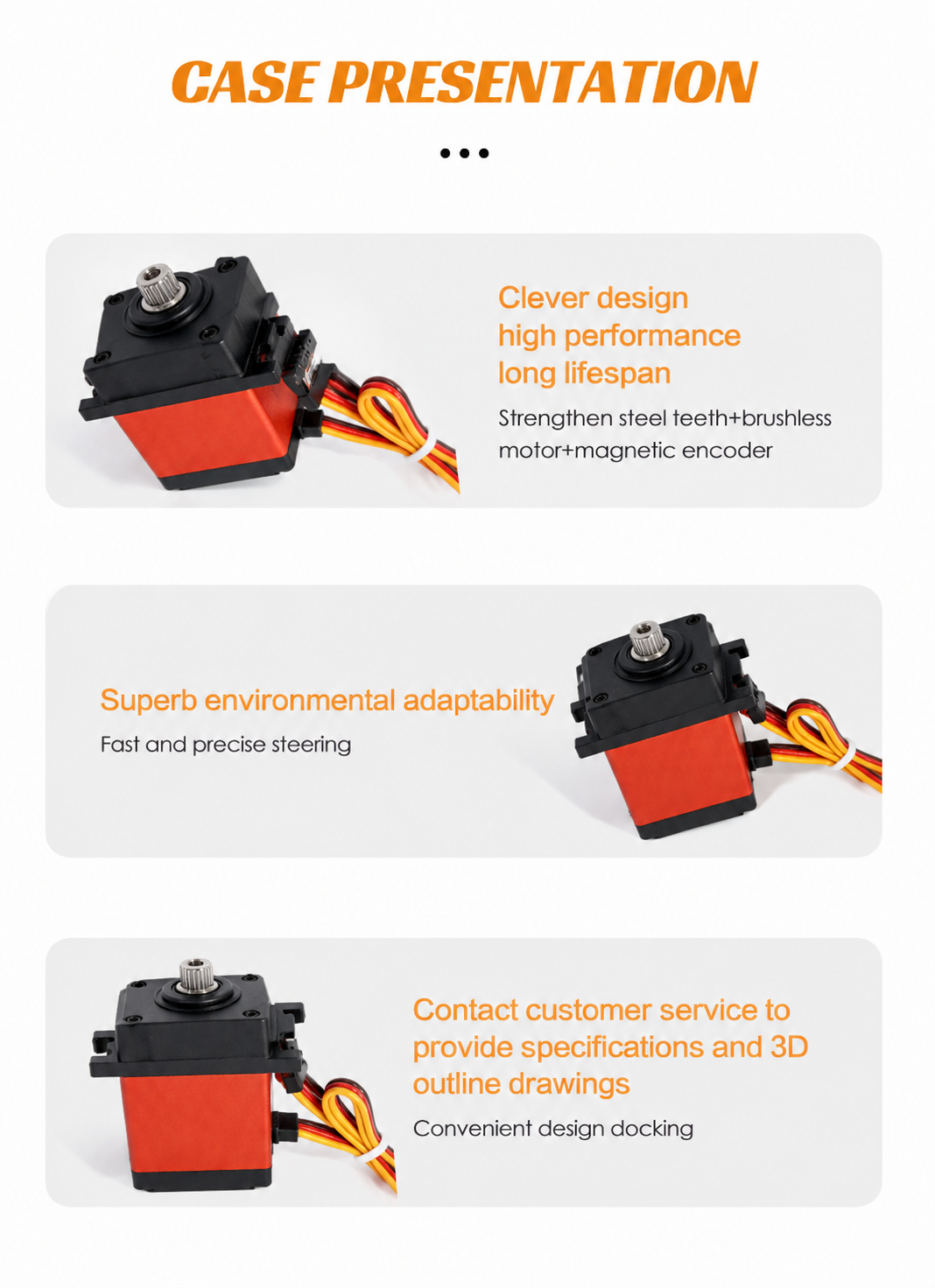 XS007A semimetal Servo 7.4V Digital Servo with Remote Control 35kg semimetal Servo Car Model Vehicle