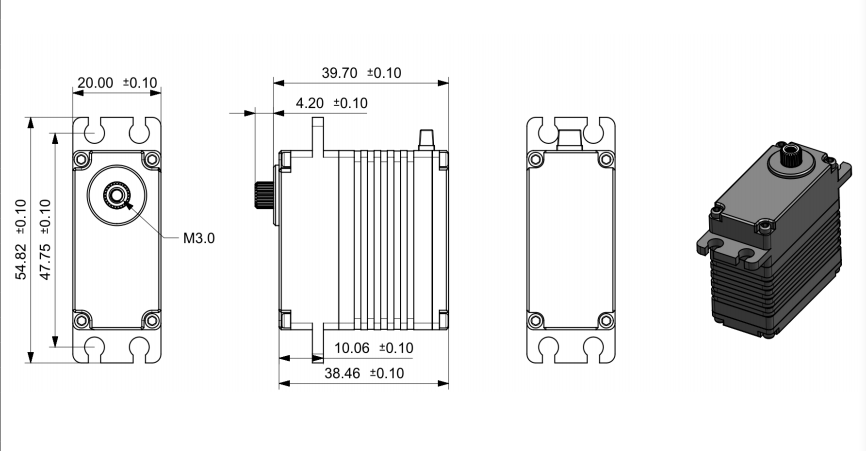 XS005A 75kg Servo Coreless All Metal Gear Fast Response