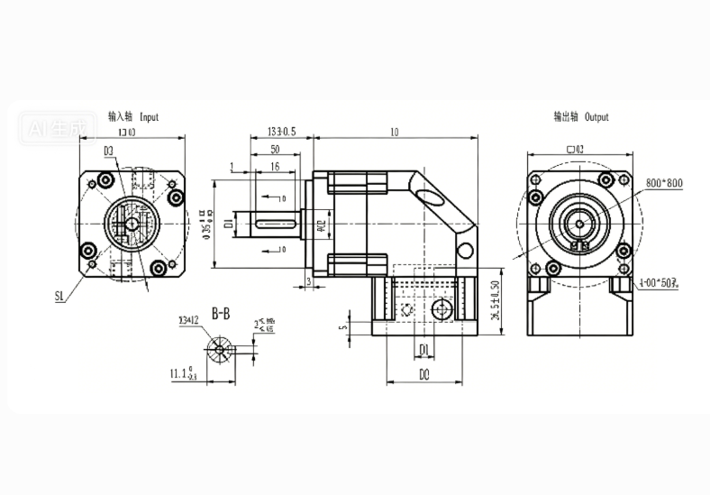 Planetary Speed Reducer Gear Box for Robot Transmission Gearboxes 42P-ANH Planetary Gearbox Reducer CNC Processing