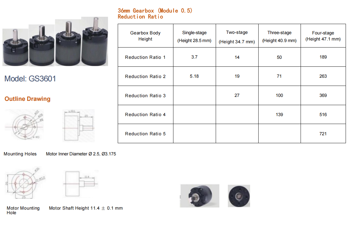 Motor Gear Control Unit