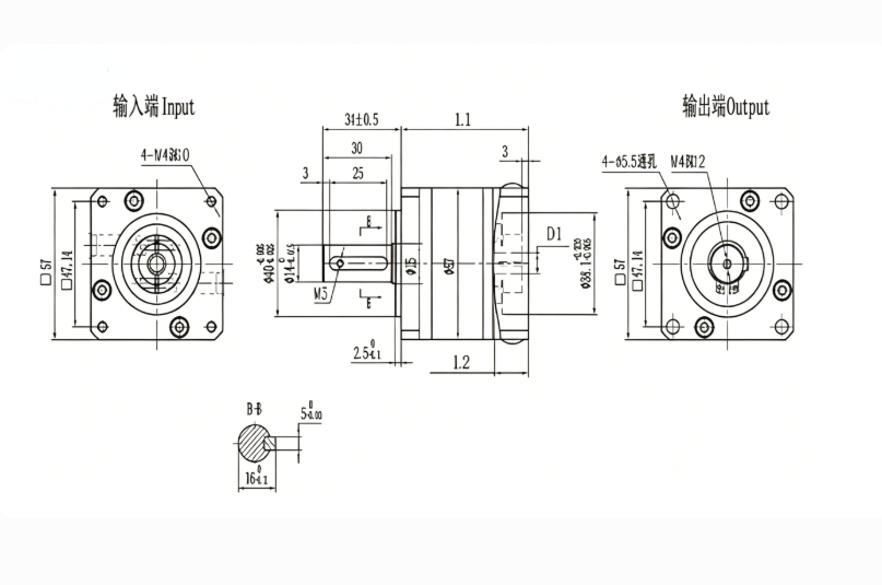 Custom High Precision Spur Planetary Gear Reducer 42P-NH Motor Speed Reducer Planetary Gearbox