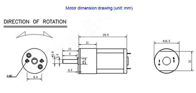 16A-030 Micro DC Gear Motor Factory Direct Customizable Mini Reduction Motor for Smart Locks and Robotics