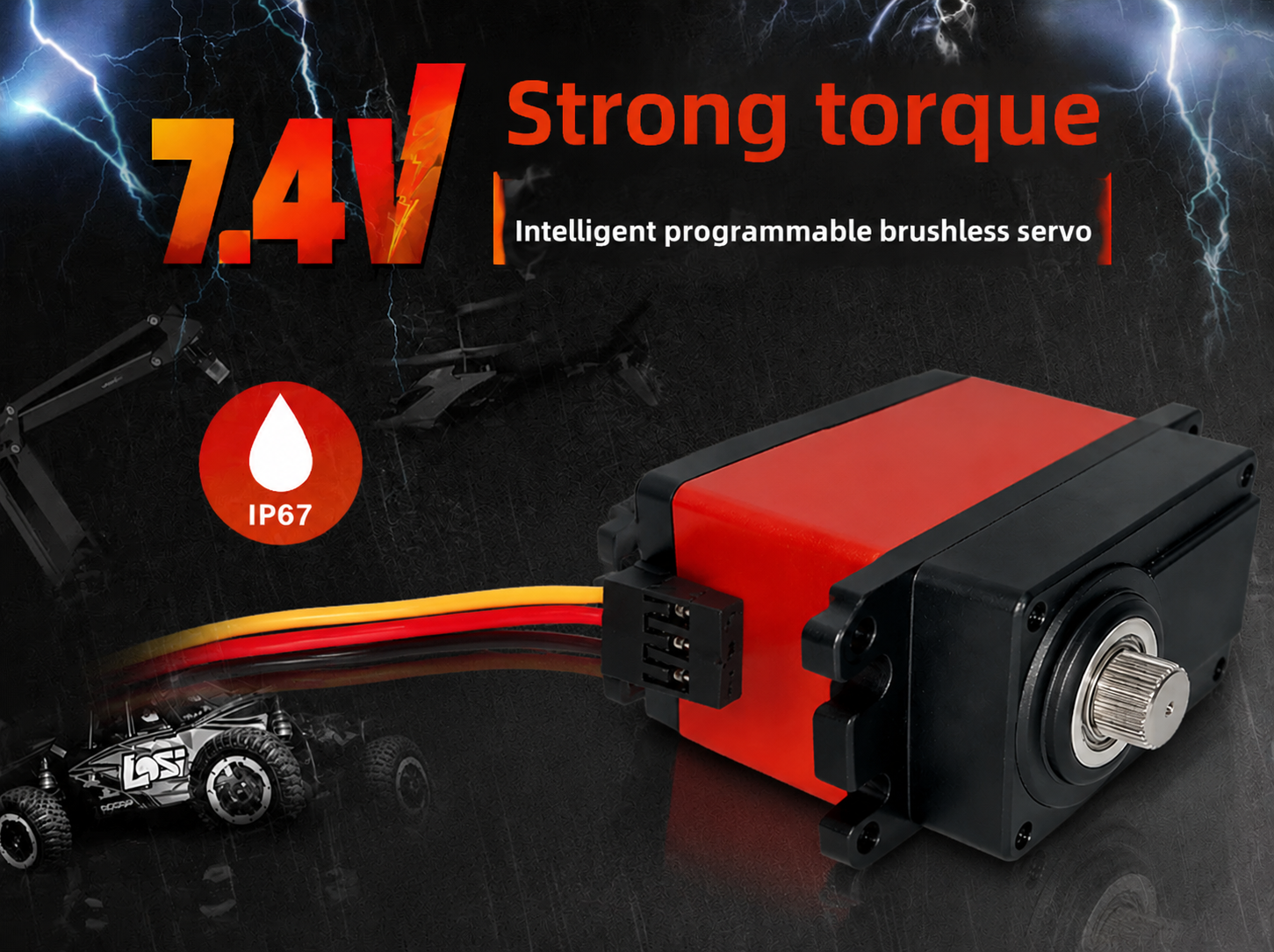 35kg Semimetal Servo Robot XS007A 7.4V High Torque for Home Appliance & Electric Bicycle