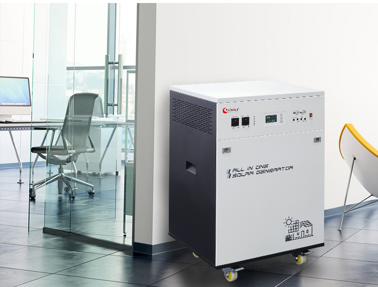 3000W Almacenamiento de energía portátil todo en uno para uso doméstico 5kwh Generador solar móvil PV híbrido fuera de la red con batería de litio de respaldo, kits de energía solar