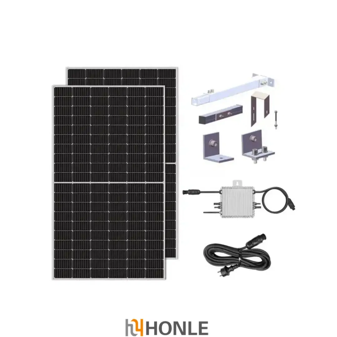 Panel Solar Fotovoltaico con Micro Inversor 800W Sistema de Almacenamiento de Energía en el Hogar Montado en Techo o Balcón