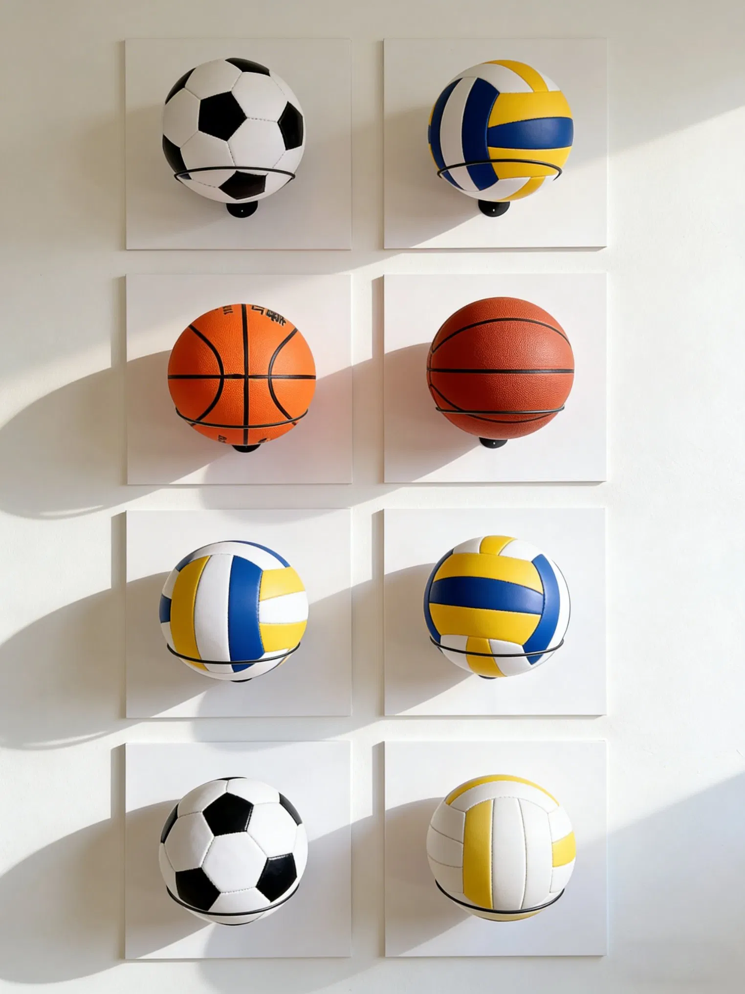 Soporte de almacenamiento para baloncesto montado en la pared, estante para flores, viene con tornillos de expansión
