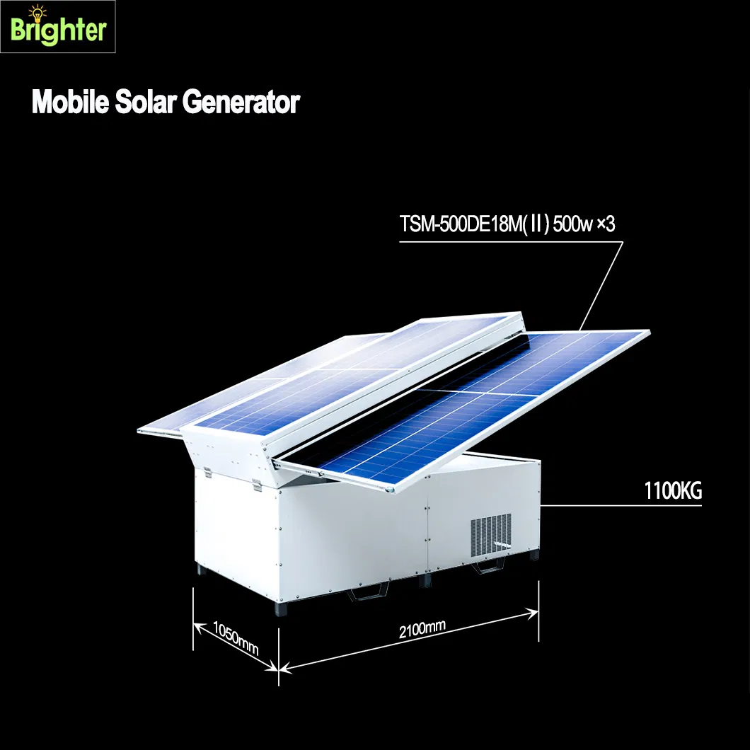 Generador solar móvil sistema de almacenamiento de energía portátil fuera de la red torre de luz