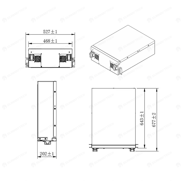 Batería Sunway Pack apilable y montada en rack para sistema de almacenamiento de energía 85~87kg